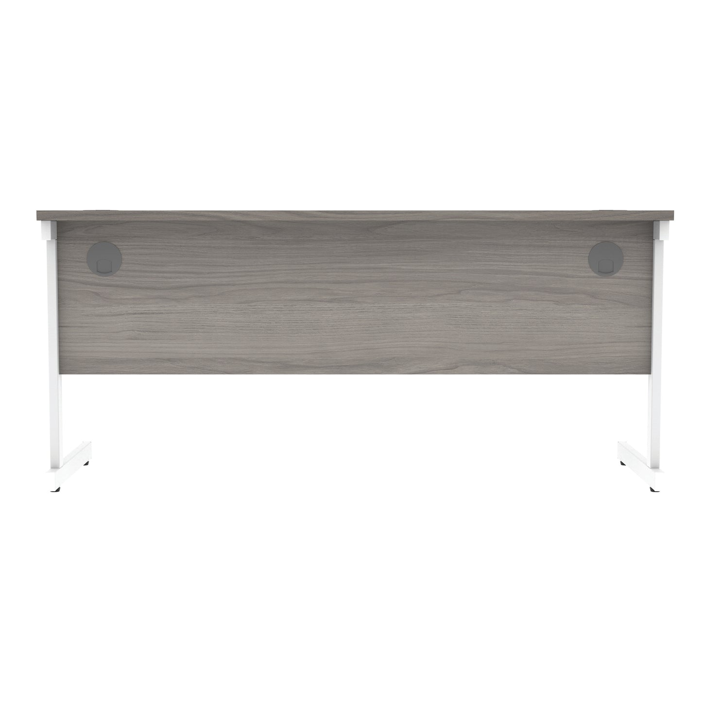 Astin Rectangular Single Upright Cantilever Desk 1600x600x730 Alaskan Grey Oak/Arctic White KF803727