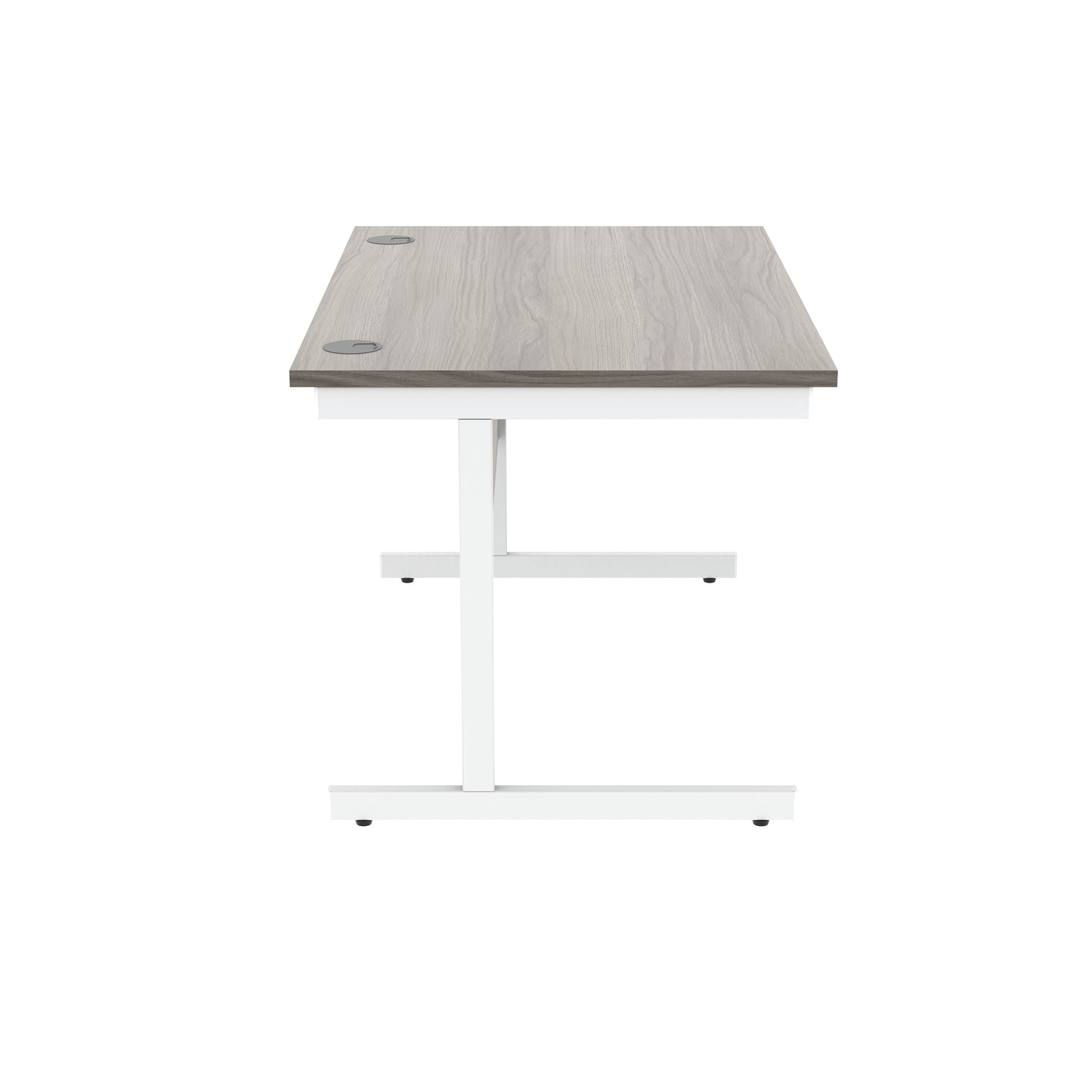 Astin Rectangular Single Upright Cantilever Desk 1200x800x730 Alaskan Grey Oak/Arctic White KF803738