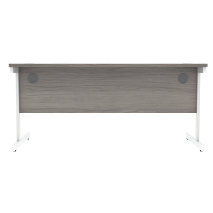 Astin Rectangular Single Upright Cantilever Desk 1600x800x730 Alaskan Grey Oak/Arctic White KF803767