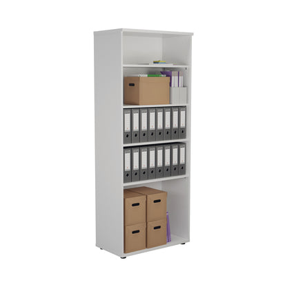 First 4 Shelf Wooden Bookcase 800x450x2000mm White KF803768
