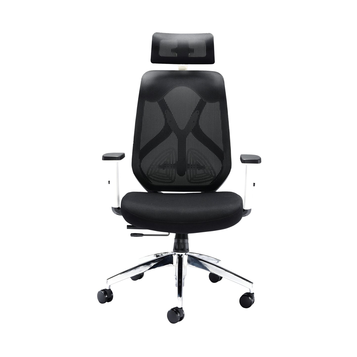 Arista Stealth High Back Chair with Headrest Adjustable Arms Black/White KF80382
