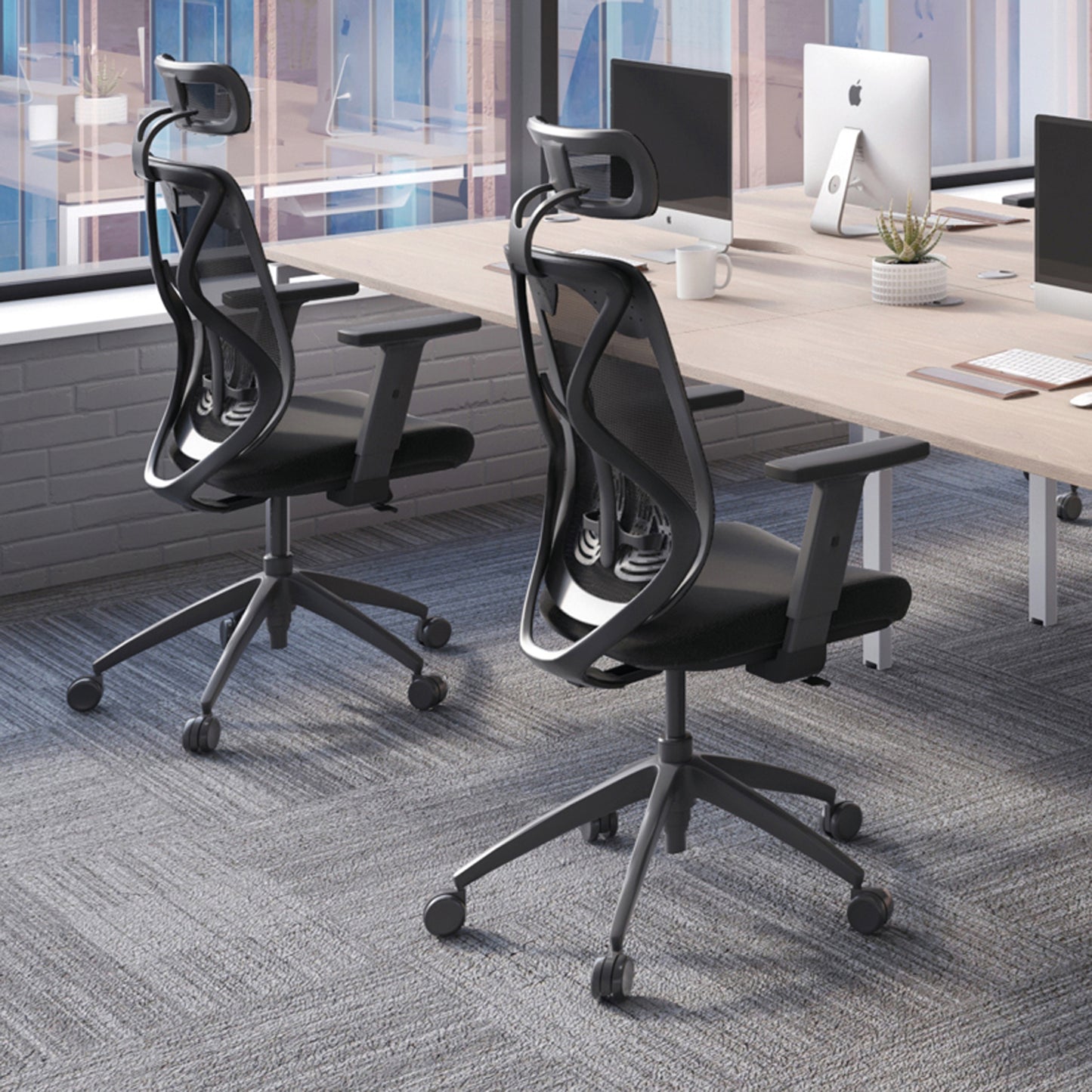 Jemini Stealth Operator Chair with Height Adjustable Arms Black KF80386