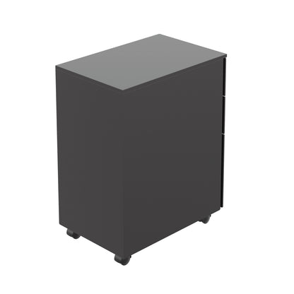 Jemini Slimline Pedestal Steel Black KF80388