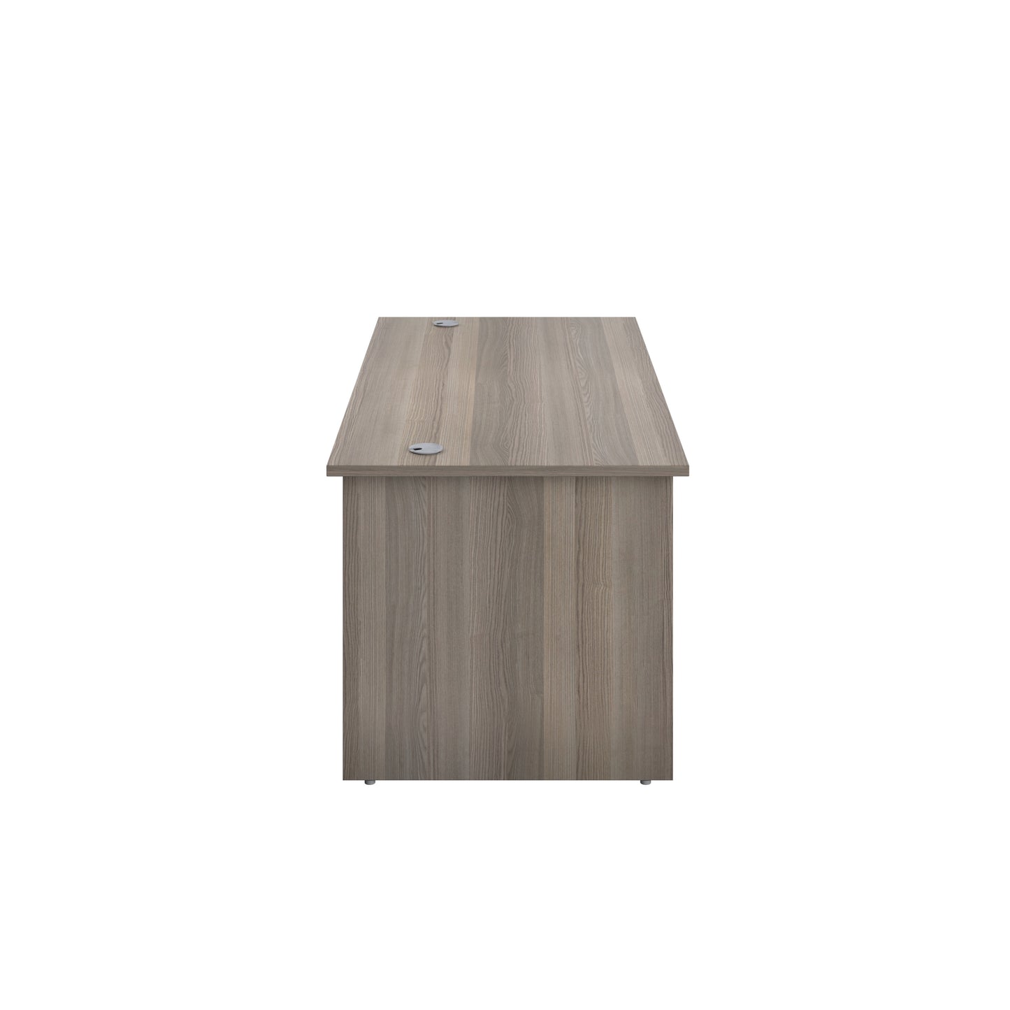 Jemini Rectangular Panel End Desk 1600x800x730mm Grey Oak KF804475