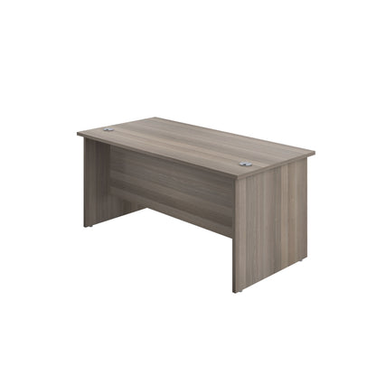 Jemini Rectangular Panel End Desk 1600x800x730mm Grey Oak KF804475