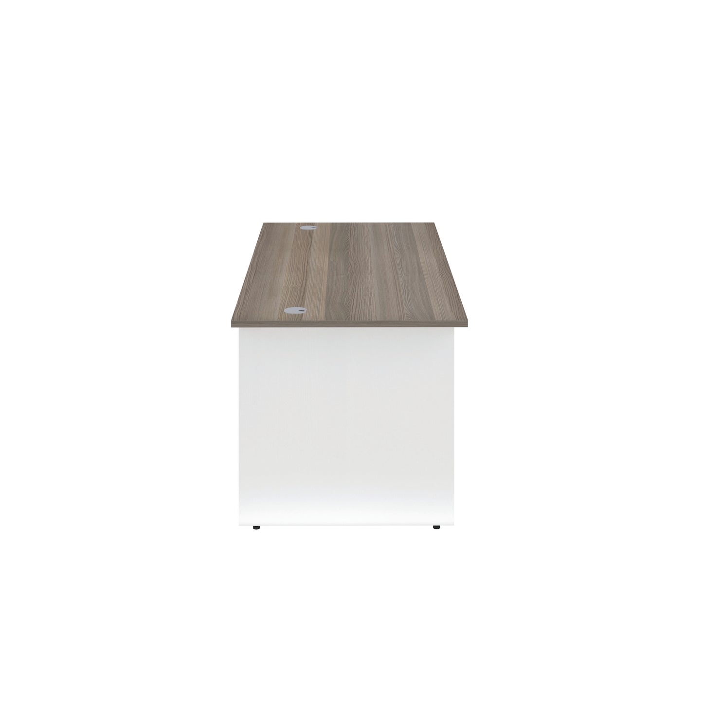 Jemini Rectangular Panel End Desk 1400x800x730mm Grey Oak KF804710