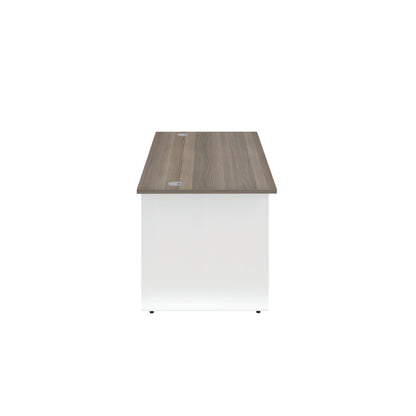 Jemini Rectangular Panel End Desk 1400x800x730mm Grey Oak KF804710