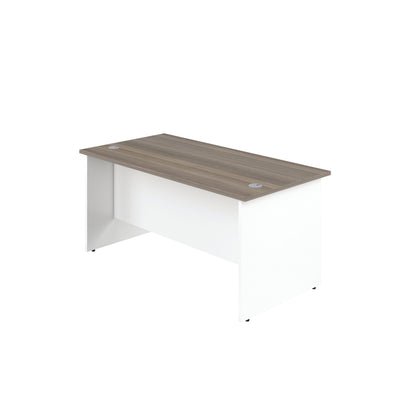 Jemini Rectangular Panel End Desk 1400x800x730mm Grey Oak KF804710