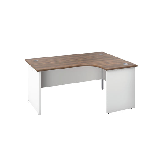 Jemini Switch Radial Right Hand 1600x1200x730mm Dark Walnut/White KF805472