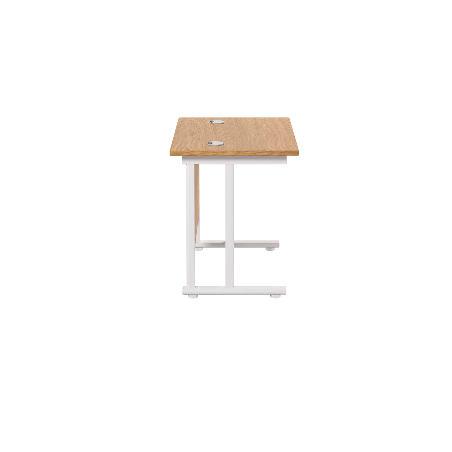 Jemini Rectangular Cantilever Desk 800x600x730mm Nova Oak/White KF806165