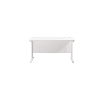 Jemini Rectangular Cantilever Desk 1200x600x730mm White/White KF806295
