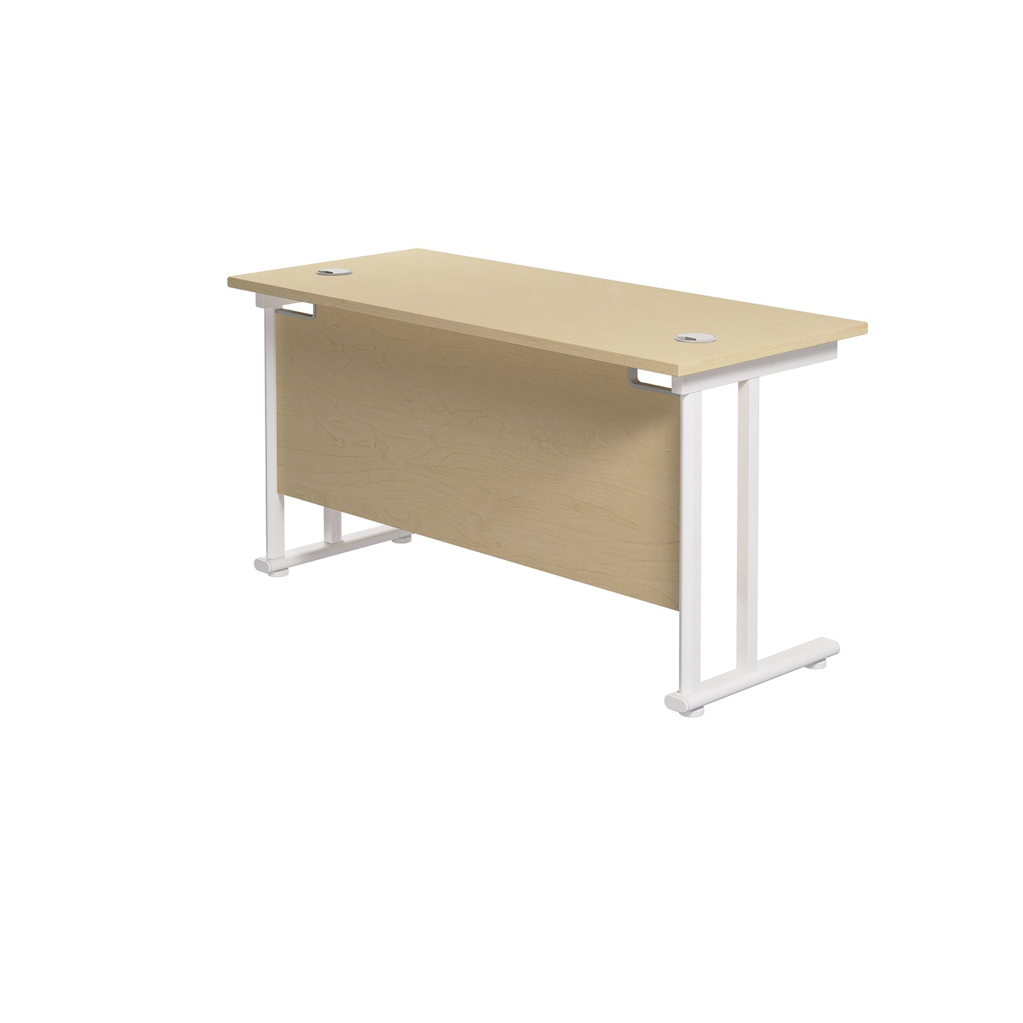 Jemini Rectangular Cantilever Desk 1200x600x730mm Maple/White KF806301