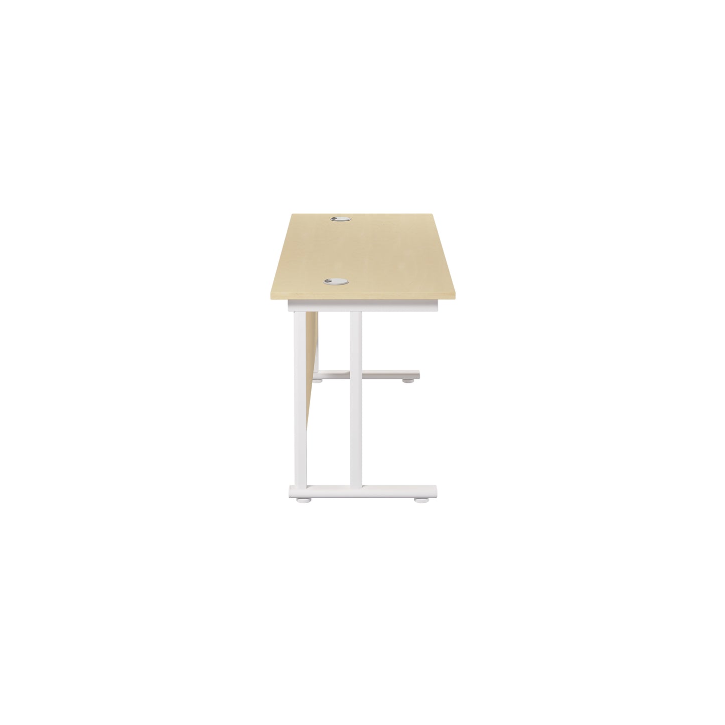 Jemini Rectangular Cantilever Desk 1400x600x730mm Maple/White KF806424