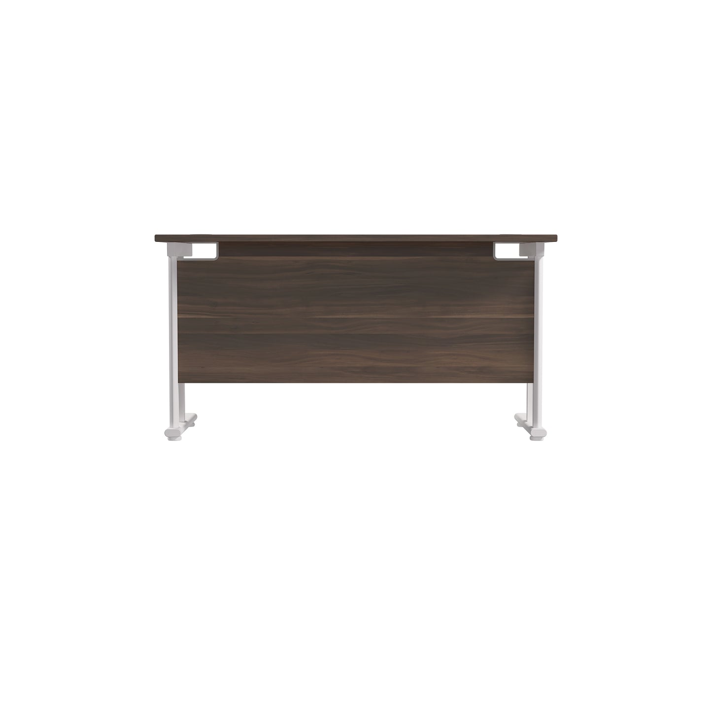 Jemini Rectangular Cantilever Desk 1400x600x730mm Dark Walnut/White KF806431