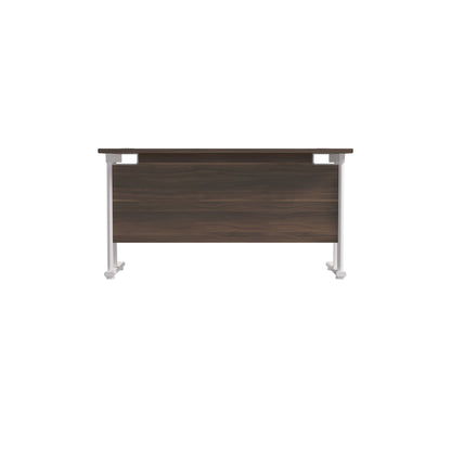 Jemini Rectangular Cantilever Desk 1400x600x730mm Dark Walnut/White KF806431