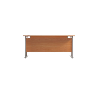 Jemini Rectangular Cantilever Desk 1600x600x730mm Beech/Silver KF806448