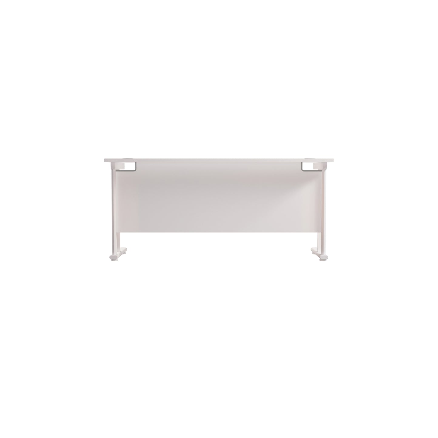 Jemini Rectangular Cantilever Desk 1600x600x730mm Grey Oak/Silver KF806455