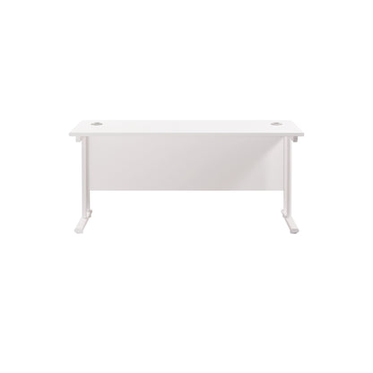 Jemini Rectangular Cantilever Desk 1800x600x730mm White/White KF806653