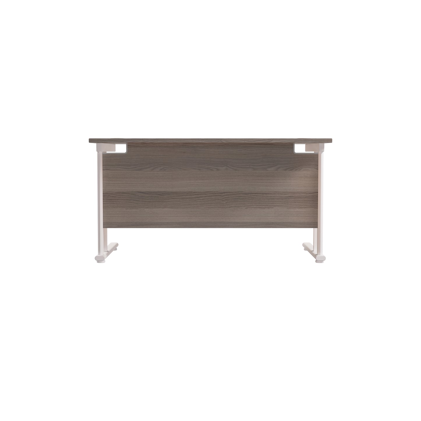 Jemini Rectangular Cantilever Desk 1400x800x730mm Grey Oak/White KF806998