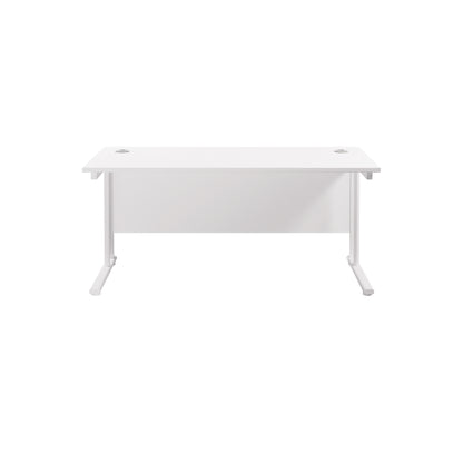 Jemini Rectangular Cantilever Desk 1600x800x730mm White/White KF807131