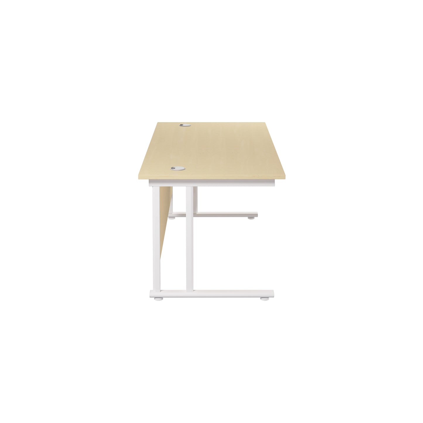 Jemini Rectangular Cantilever Desk 1600x800x730mm Maple/White KF807148