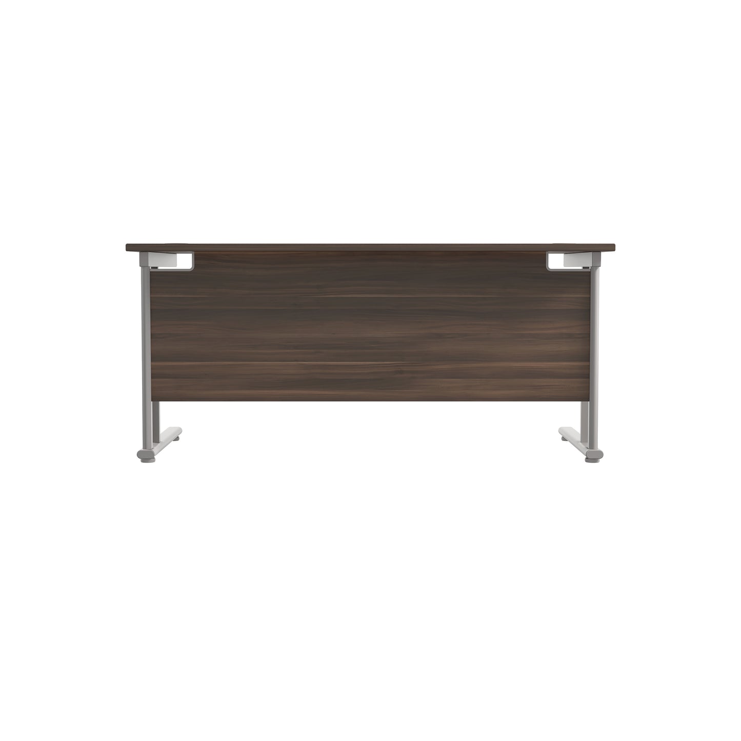 Jemini Rectangular Cantilever Desk1800x800x730mm Dark Walnut/Silver KF807216