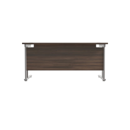 Jemini Rectangular Cantilever Desk1800x800x730mm Dark Walnut/Silver KF807216