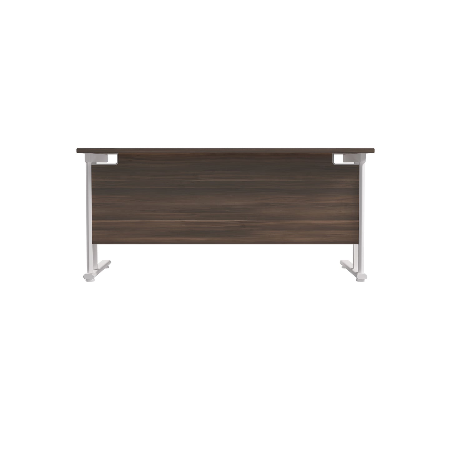Jemini Rectangular Cantilever Desk 1800x800x730mm Dark Walnut/White KF807278