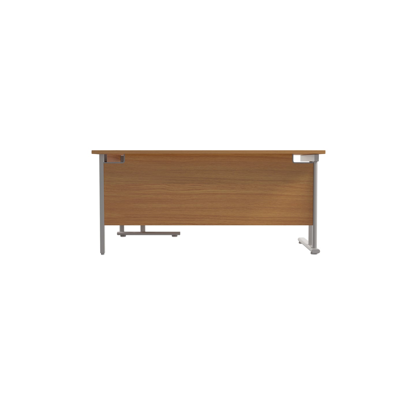 Jemini Radial Right Hand Cantilever Desk 1800x1200x730mm Nova Oak/Silver KF807841