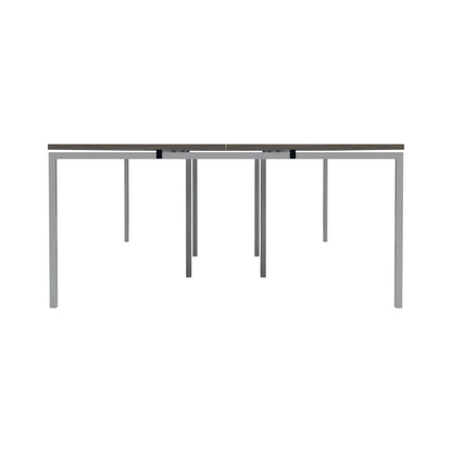 Jemini 6 Person Bench Desk 3600x1600x730mm Grey Oak/White KF808794