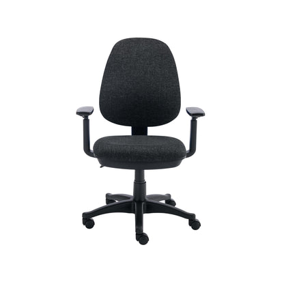 Astin Nesta Operator Chair with Adjustable Arms 590x900x1050mm Charcoal KF810777