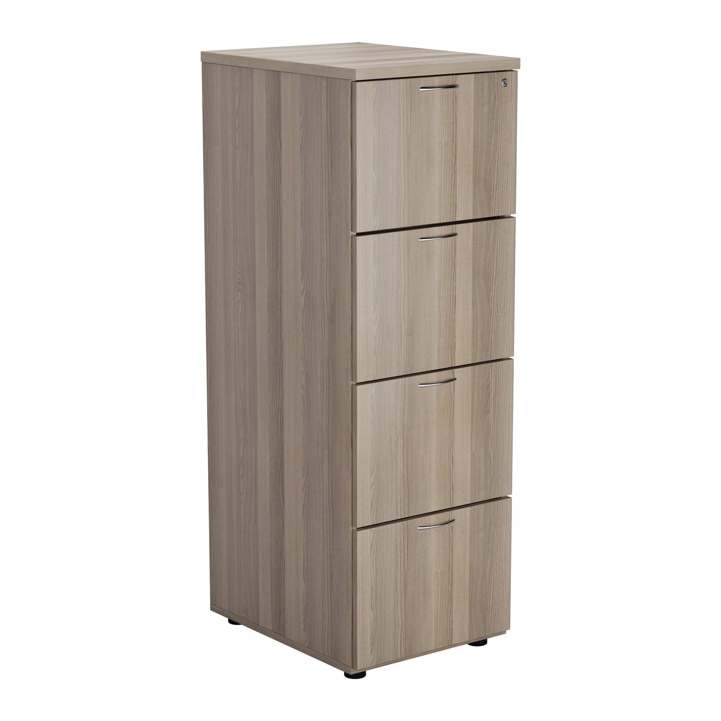 Jemini Essentials 4 Drawer Filing Cabinet 464x600x1365mm Grey Oak KF81091