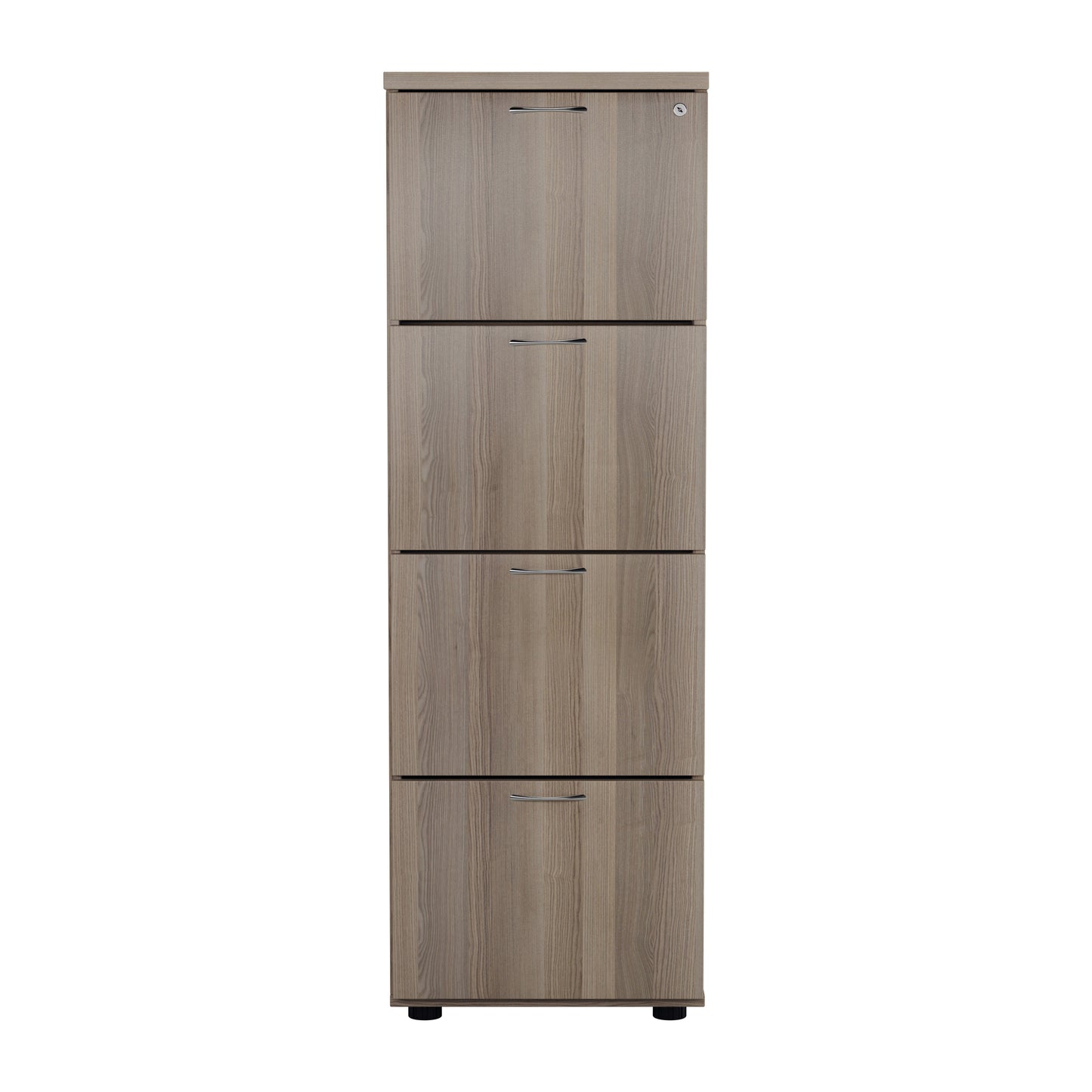 Jemini Essentials 4 Drawer Filing Cabinet 464x600x1365mm Grey Oak KF81091