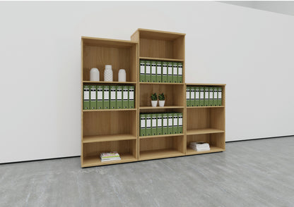 Jemini Wooden Bookcase 800x450x2000mm Grey Oak KF811169