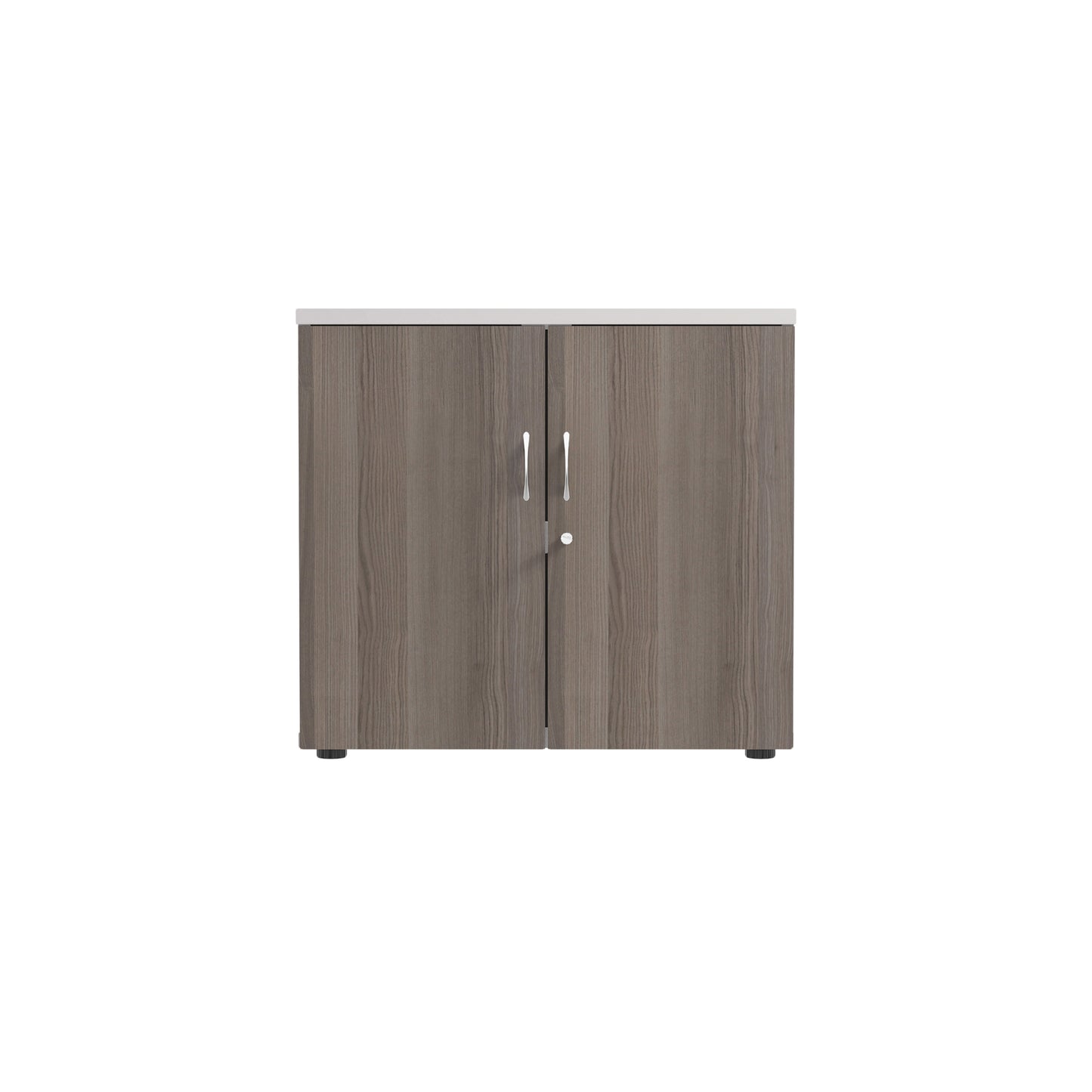 Jemini Wooden Cupboard 800x450x730mm White/Grey Oak KF811299