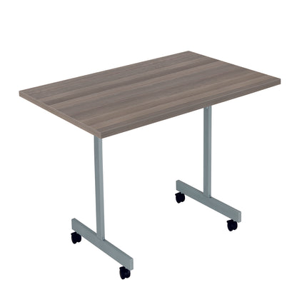 Jemini Rectangular Tilting Table 1200x700x720mm Grey Oak/Silver KF816746