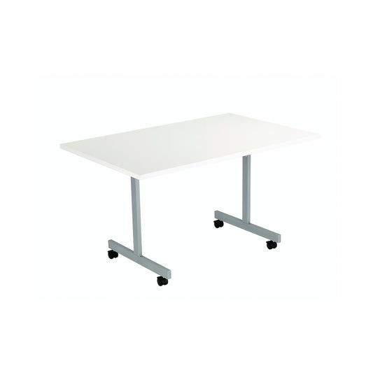 Jemini Rectangular Tilting Table 1200x800x720mm White/Silver KF816814