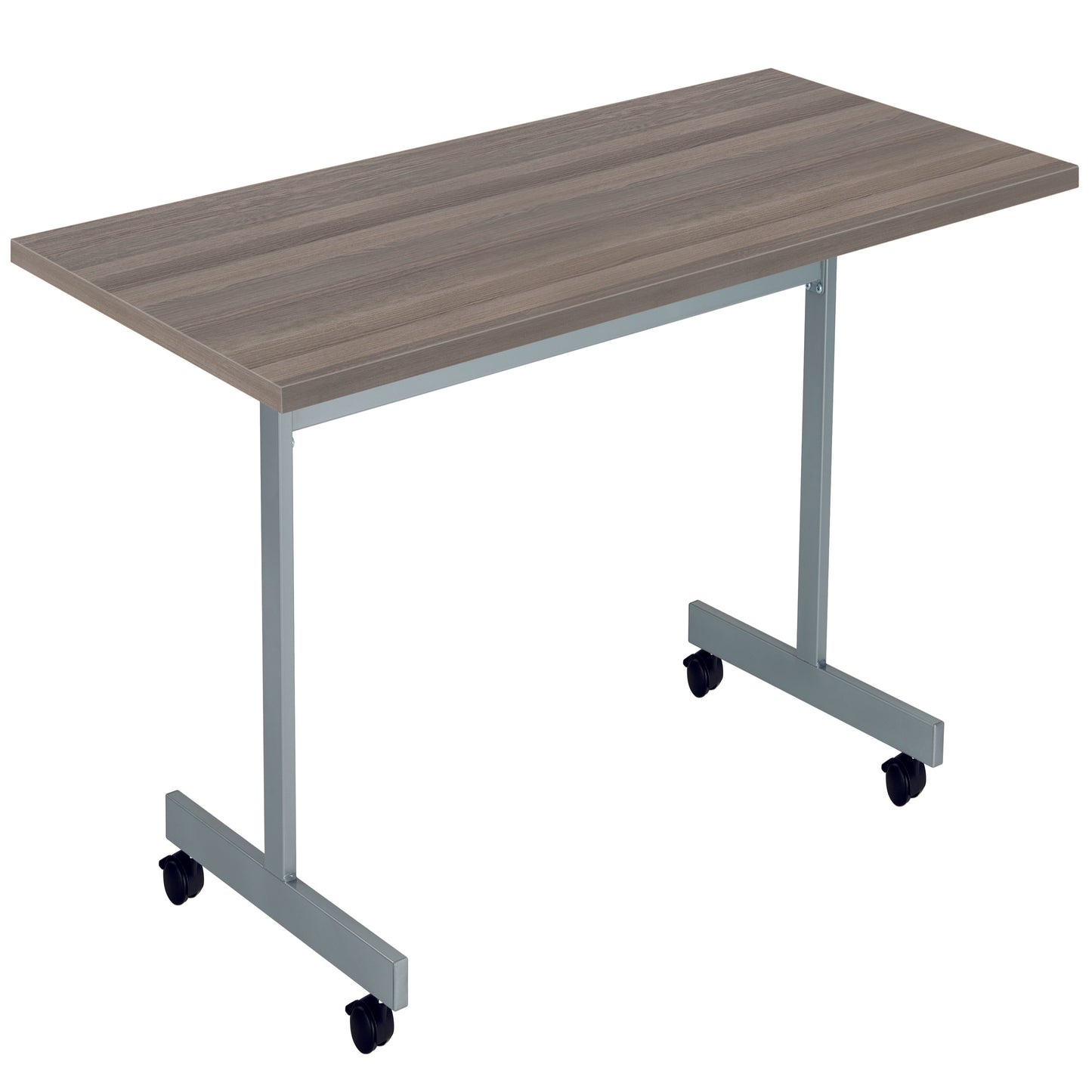 Jemini Rectangular Tilting Table 1600x800x720mm Grey Oak/Silver KF816899