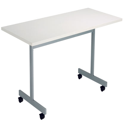 Jemini Rectangular Tilting Table 1600x800x720mm White/Silver KF816913