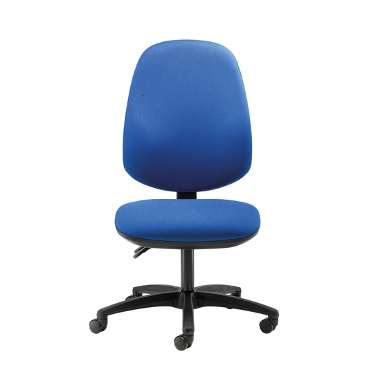 Cappela Campos High Back Posture Chair No Arms 2 Lever Mechanism Fabric Blue KF81987