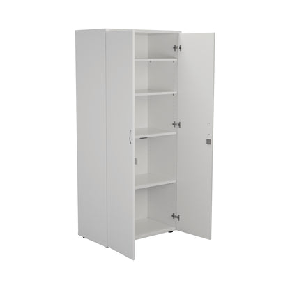 First Wooden Storage Cupboard 800x450x1800mm White KF820987