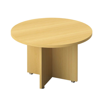 Avior Executive Circular Meeting Table 1200x1200x750mm Nova Oak KF821878