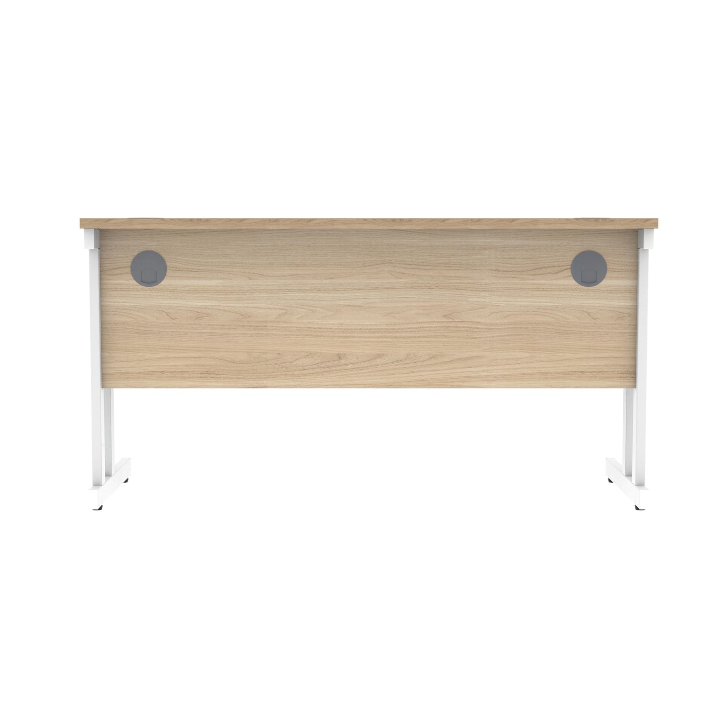 Polaris Rectangular Double Upright Cantilever Desk 1400x600x730mm Canadian Oak/White KF822270