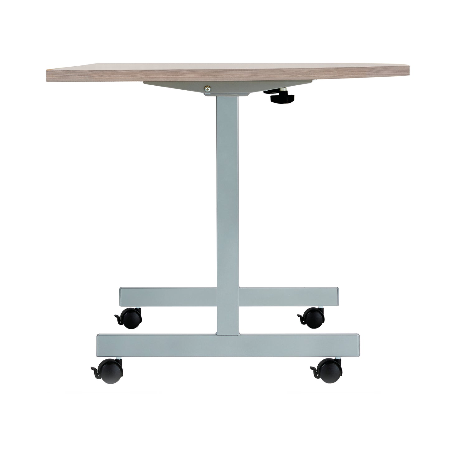 Jemini D-End Tilt Table 1400x700x720mm Grey Oak/Silver KF822431