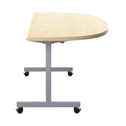 Jemini D-End Tilt Table 1400x700x720mm Maple/Silver KF822448