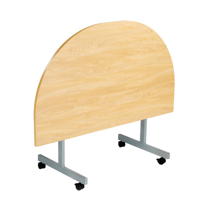 Jemini D-End Tilt Table 1400x700x720mm Nova Oak/Silver KF822455