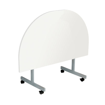 Jemini D-End Tilt Table 1400x700x720mm White/Silver KF822462