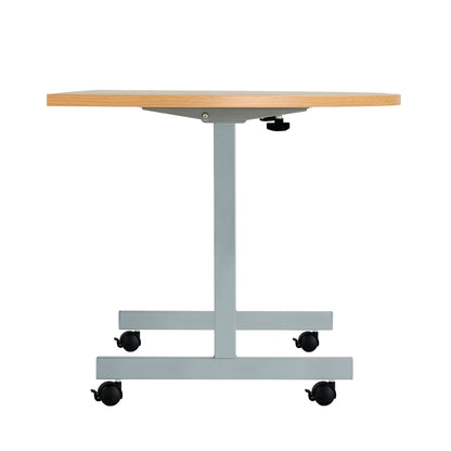 Jemini D-End Tilt Table 1600x800x720mm Beech/Silver KF822479