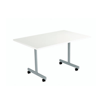 Jemini Rectangular Tilting Table 1200x700x730mm White/Silver KF822481