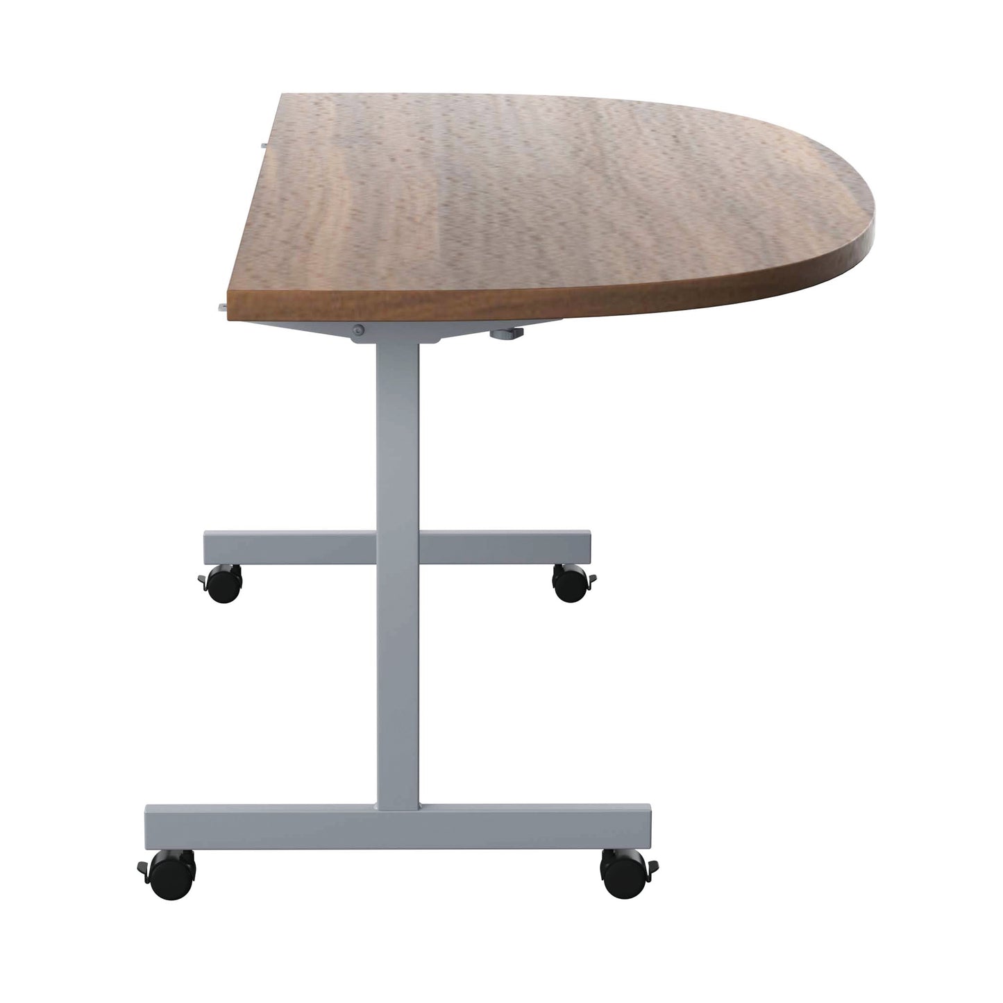 Jemini D-End Tilt Table 1600x800x720mm Dark Walnut/Silver KF822486